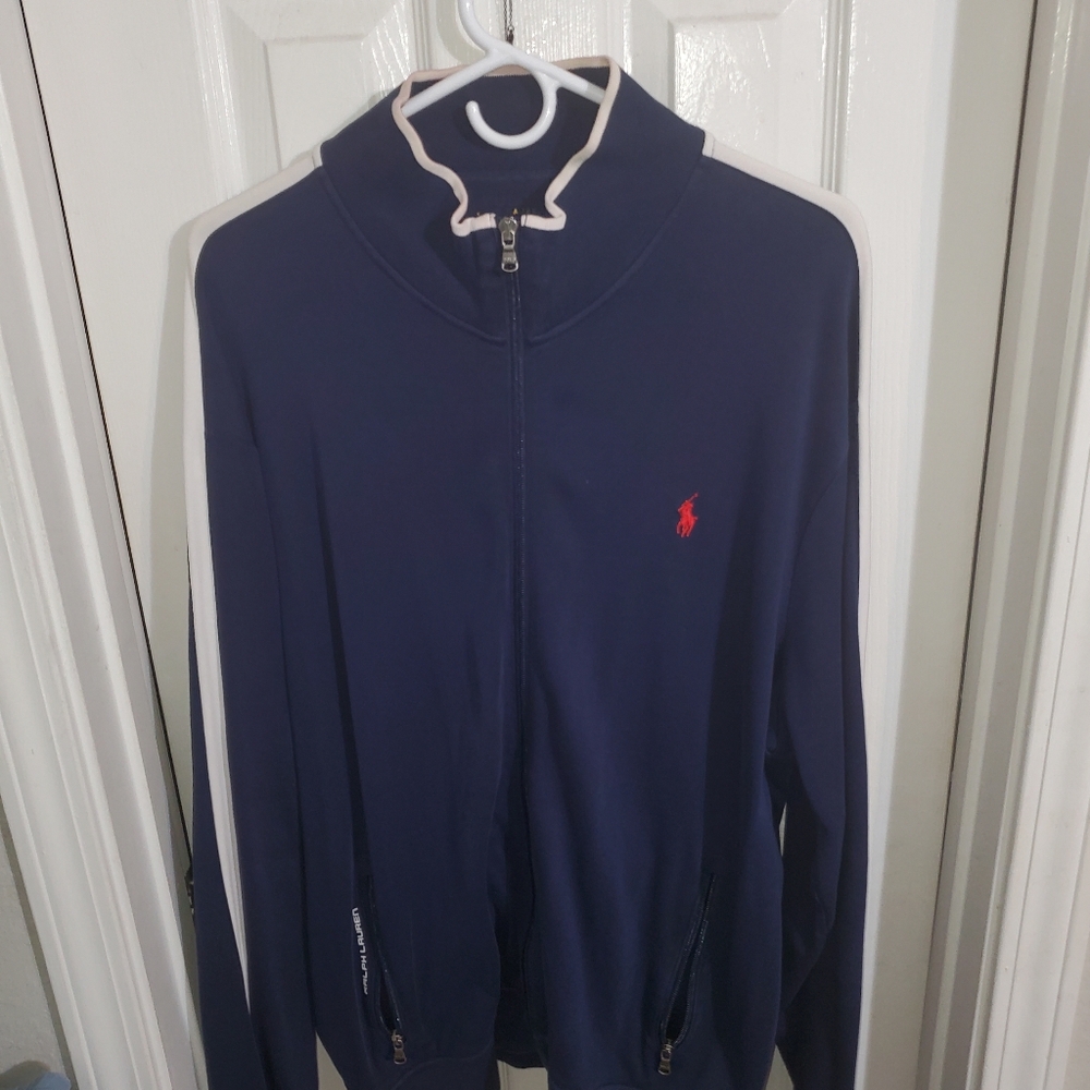 Polo by Ralph Lauren Navy Blue Sweater with Red Logo